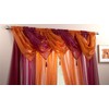 Supplied by Maple Textiles Luxury Voile Tasselled Swag in Maroon,