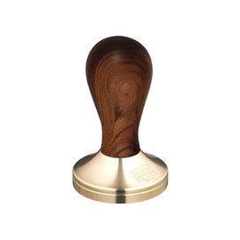 scarlet espresso Classic Deluxe Tamper for Barista with Ergonomic Precious Wood Handle and Precision-Machined Brass Base (58 mm, Sandalwood - Red)