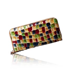 [VOICE] Align le murrine, Recommended by Remi Hirano, Weekly Bunshun, Made in Italy, Cowhide Leather, Women's Long Wallet, Elegant and Easy to Use, Vertical Type, Card Storage, Happy to Receive