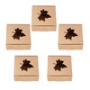 50Pcs Maple Leaf Pattern Kraft Paper Packing Box Small Gift