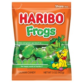 HARIBO Gummi Candy, Frogs, 5 oz. Bag (Pack of 12)