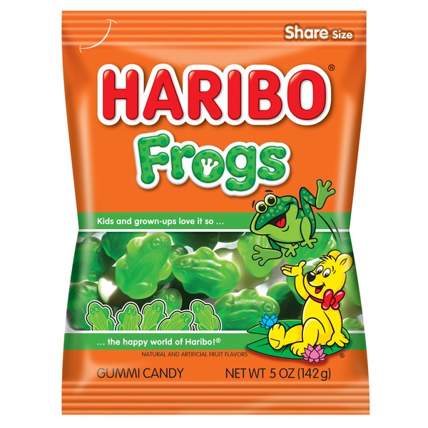HARIBO Gummi Candy, Frogs, 5 oz. Bag (Pack of 12)