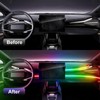 GPJYD 2 in 1 Acrylic Car LED Lights Interior, RGB