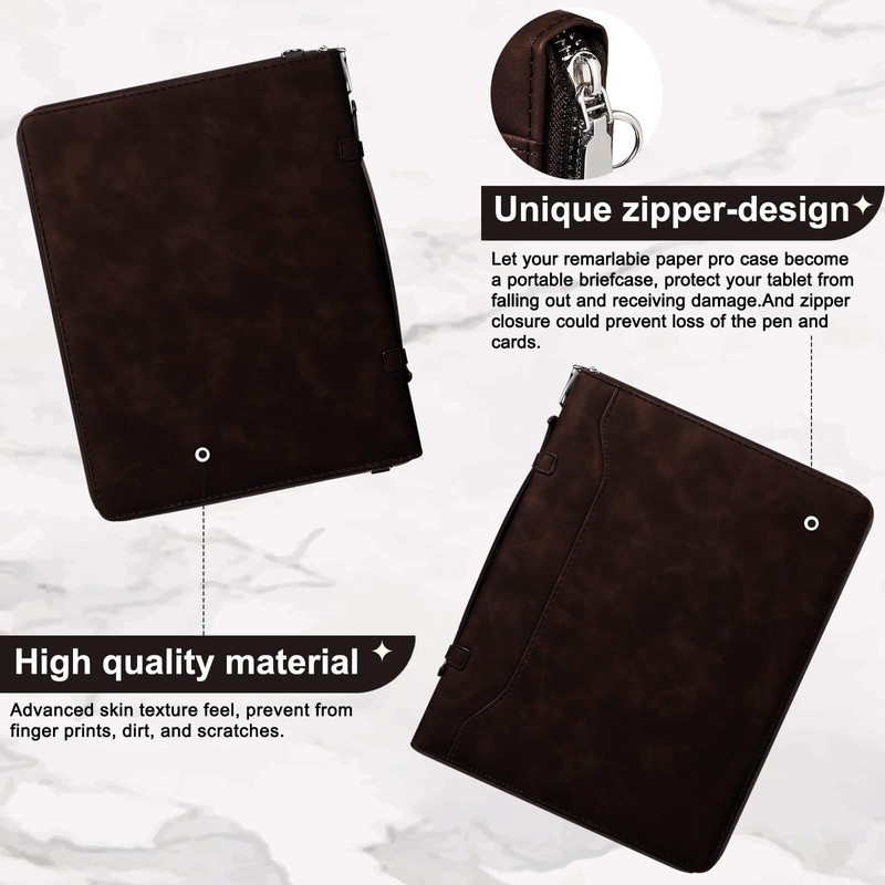 E NET-CASE Premium PU Leather Case for Remarkable Paper Pro