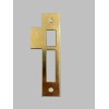 Antique Style Door Strike Plate, Mortise, Keeper, Striker, Brass, 4-3/8”