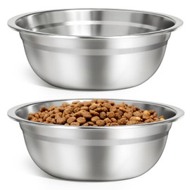 URPOWER 2 Pack 8" Stainless Steel Dog Bowls,Replacement for Elevated Stand