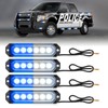 HLauto 406T Emergency Strobe Grille Lights: 4Pcs 6 LED Sync