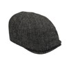 Men's Herringbone Wool Blend Flat Cap, Light Grey, One Size
