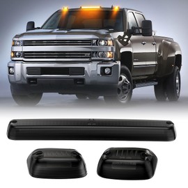 SHINEFIT LED White Cab Clearance Lights Replacement for 2007-2010 Silverado Sierra 1500 Top Cab Roof Running Lights for 2007-2014 Silverado Sierra 2500 3500 2500HD 3500HD
