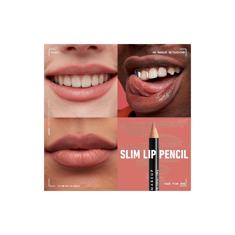 NYX Professional Makeup Slim Lip Pencil 858 Nude Pink