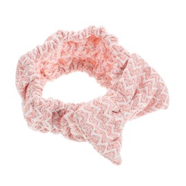 VICASKY Coral Fleece Bowknot Headband for Face Washing Soft Non- Hairband for Skincare and Spa Use Water Design