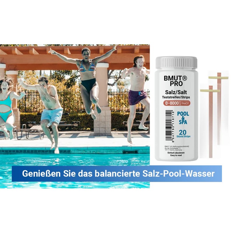 20 x Salt Water Test Pool & Spa 0-8000 ppm
