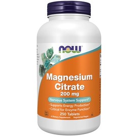 Now foods  Citrato de Magnesio 200 mg 250 tabletas  Magnesium Citrate 200 mg 250 Tablets                                                              