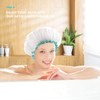 mikimini White Shower Caps for Women Reusable Waterproof Washable Super