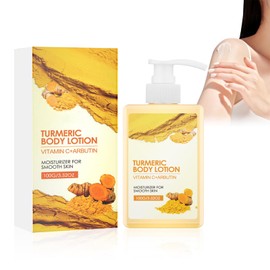 Kurkuma Körperlotion, Beseitigung von Hyperpigmentierungen, Aufhellung des Teints, Kurkuma Körperbehandlungslotion für eine glatte, genährte und mit Feuchtigkeit versorgte Haut