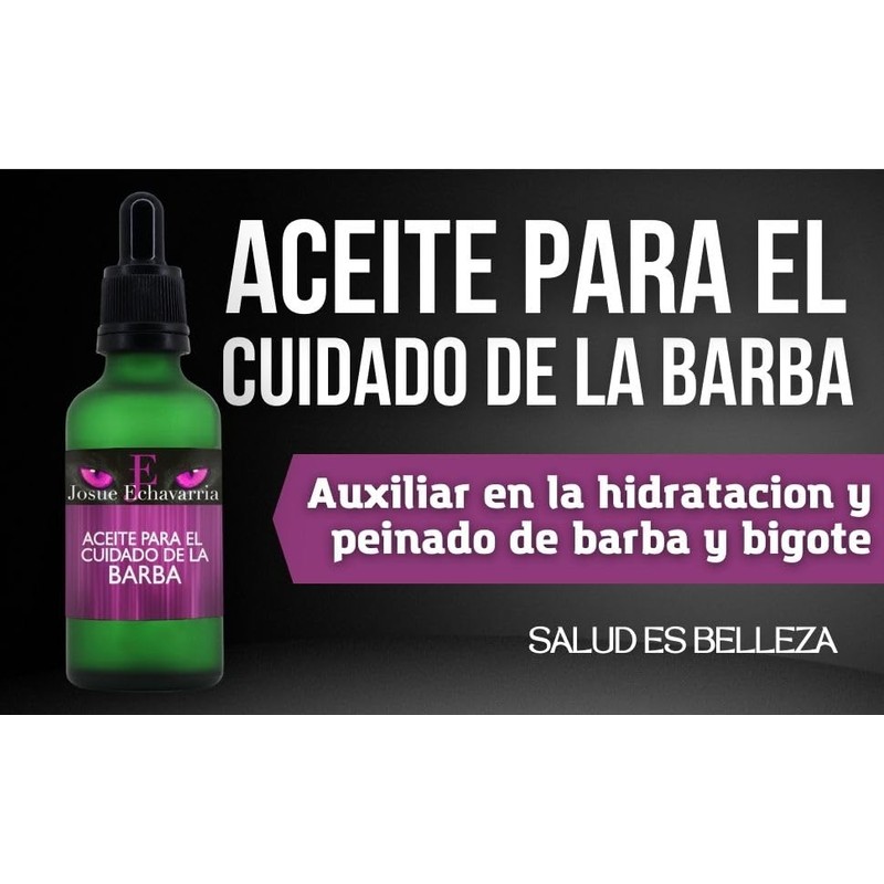 6 Frascos Aceite Acondicionar de Barba y Bigote 300ml
