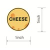 Cheese Sticker, 1inch 500pcs Round Cheese Food Packaging Stickers