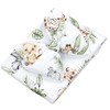 TupTam Baby Cot Canopy with Crown and Bow, Safari/Lion/Brown/Leaves/Green, ca.