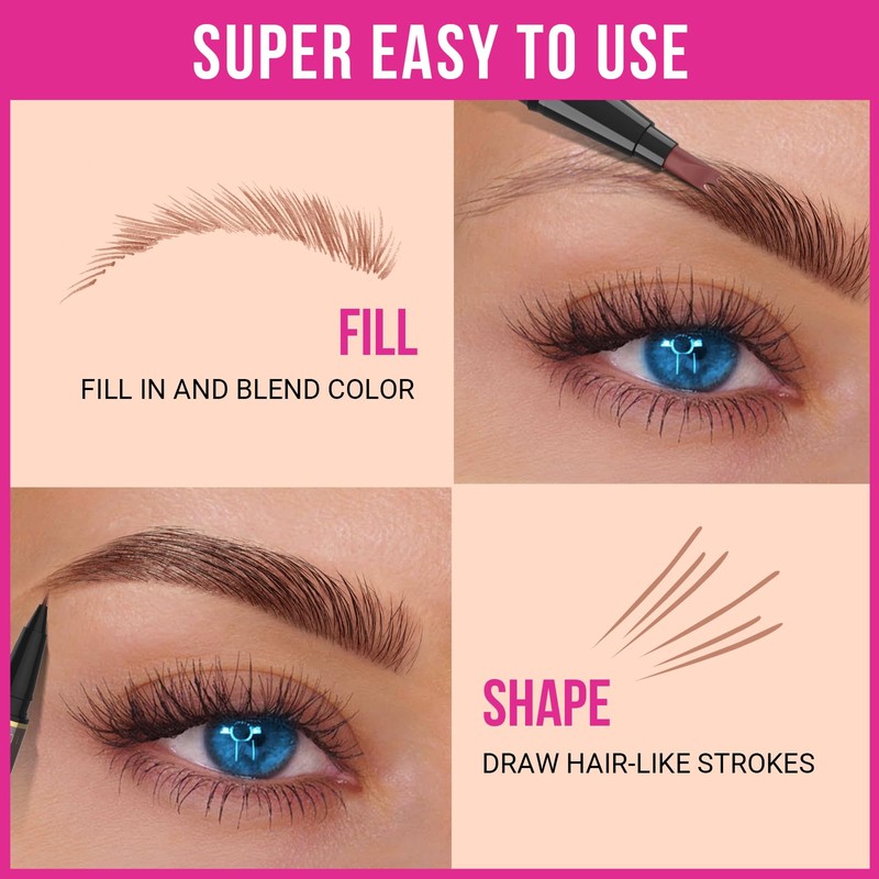 iMethod Microblading Eyebrow Pencil - Eyebrow Pencil 2-in-1 Dual-Ended Eyebrow