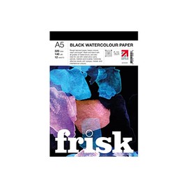 Frisk A5 Black Watercolour Paper Pad