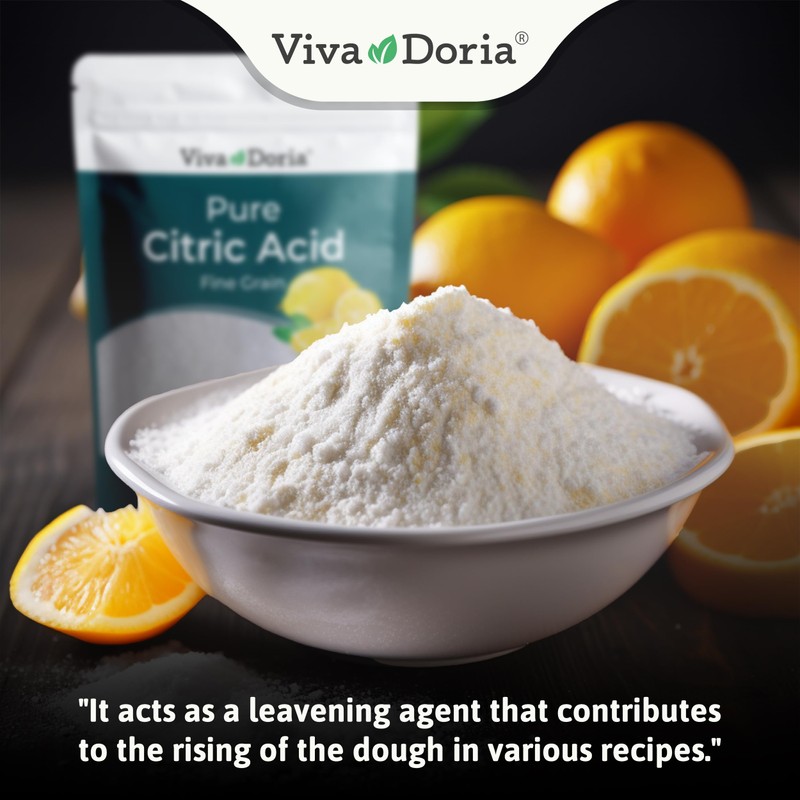 Viva Doria 100% Pure Citric Acid, Food Grade, Fine Grain,