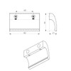 MS Fittings Balcony access Pull handle Patio door handle Deluxe