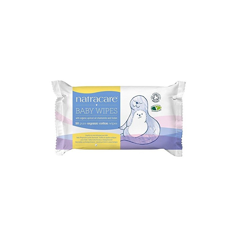 NATRACARE Wipe Organic Cotton Baby, 50 ct