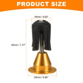 sourcing map 2 Pair Bike Handlebar End Plugs Aluminum Alloy Bar End Caps Expanding Locking Handlebar End Plugs for Most Bike MTB Road BMX Fixed Gear Bike, Gold
