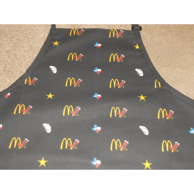 McDonald's Apparel Collection (TEXAS THEME) BLACK APRON UNIFORM Never Used