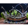 RVQIGYP Large Fish Tank Decoration Treasure Hunting Pirate Ship, Aquarium