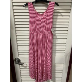 Ingrid & Isabel Isabel Womens Maternity Sleeveless Sundress Pink White Stripe Size Small NWT