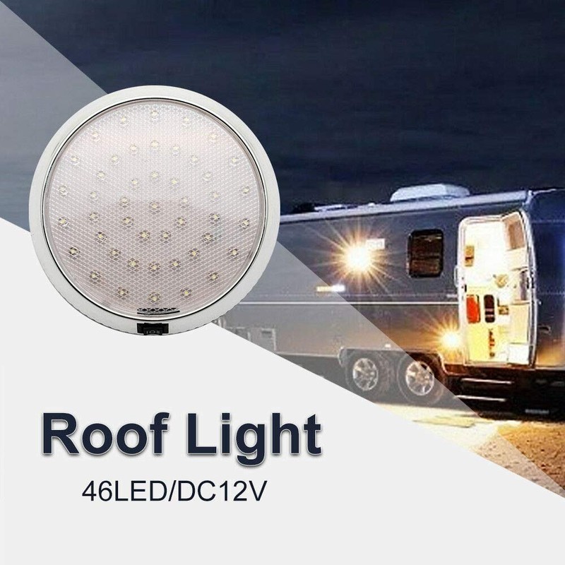 12V 46LED Roof Ceiling Interior Light Camper Van Boat Caravan