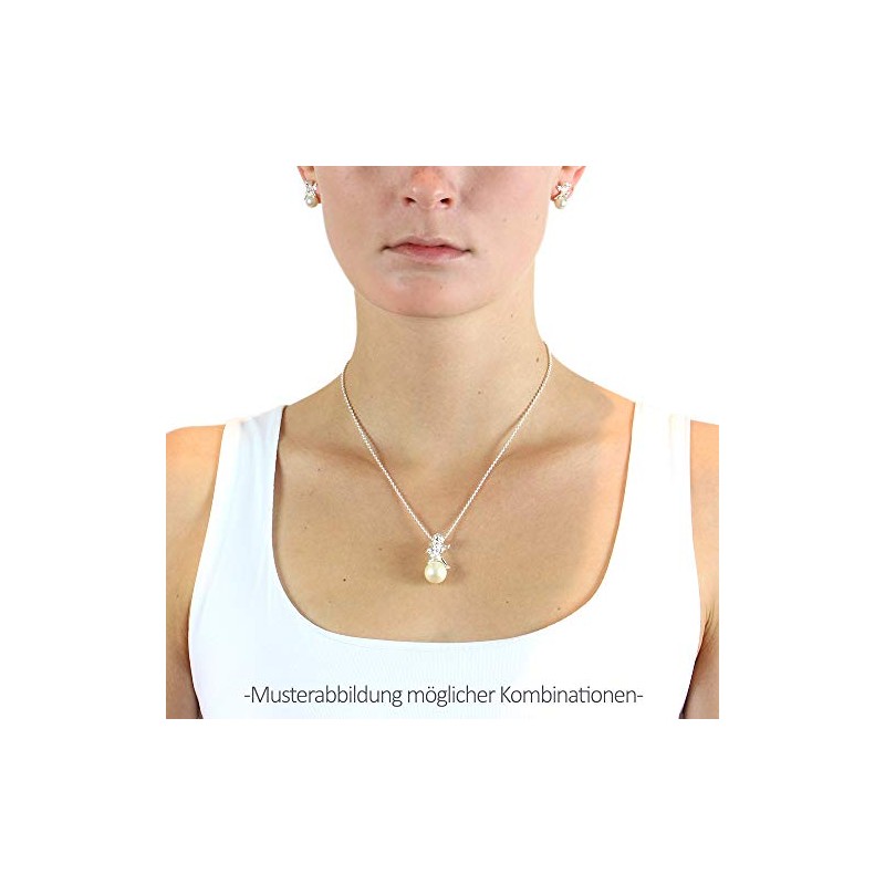 Heartbreaker Women'S Synthetic Pearl Pendant Silver Pearl Of Angels