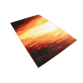 Unique Loom Metro Collection Bright Warm Colors Abstract Light Orange Area Rug (4' 0 x 6' 0)