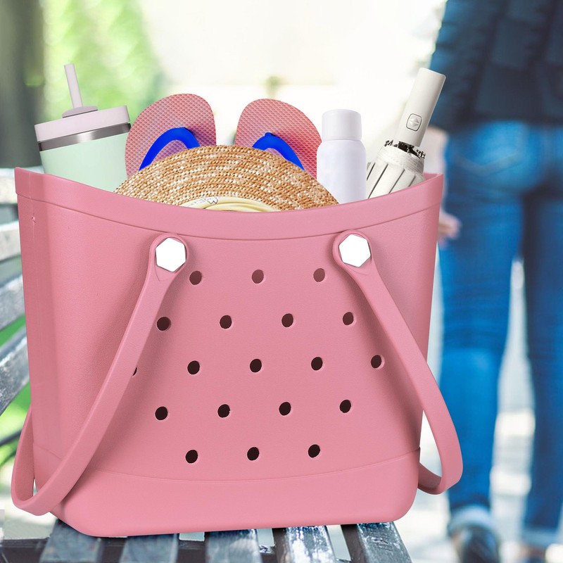 AOPUN Beach Bag Rubber Tote Waterproof Large Tote Bag with,