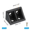 PATIKIL Plastic Corner Braces 19x19x33mm, 20 Pack L-Shape Bracket Right
