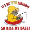 CafePress Fishing Gag Gift for 75Th Birthday Oval Car Bumper