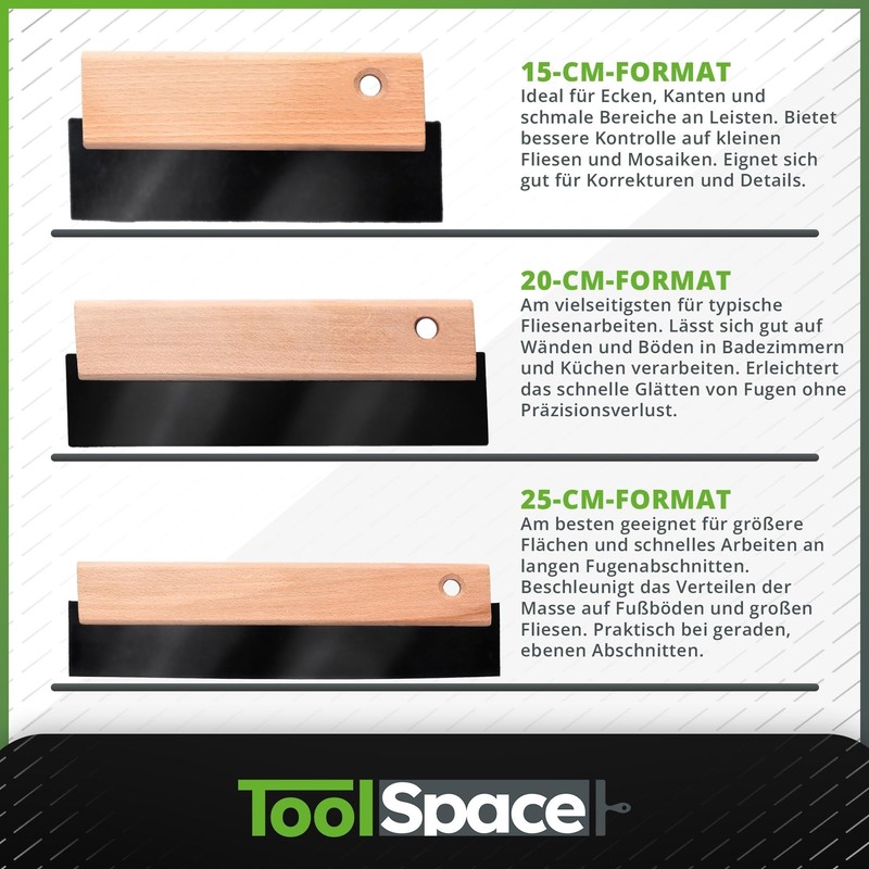 ToolSpace Rubber Spatula Joint Spatula Tiles with Rubber Lip Spatula
