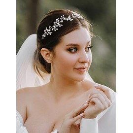 Sweetv Diadema De Boda Con Diamantes De Imitación, Tocados De Novia De Cristal Para Boda, Tocado Para Novia, Accesorios Para El Cabello Para Mujeres Y Niñas, Color Pl Plata 4 1 Unidad (Paquete De 1)