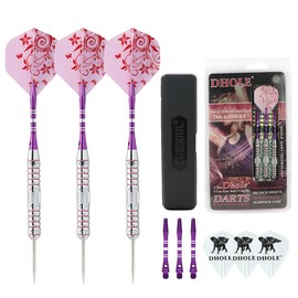 CUESOUL DHOLE Steel Tip Ladies Darts with Aluminum Shafts, 23 Grams F1206