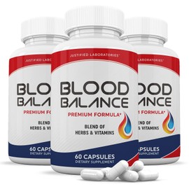Justified Laboratories (3 Pack Blood Balance Advanced Formula 620MG Supplement Pills 180 Capsules
