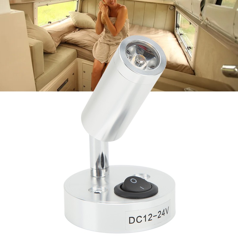 RV Bedside Reading Light Rotatable Wall Mount LED Spot Reading