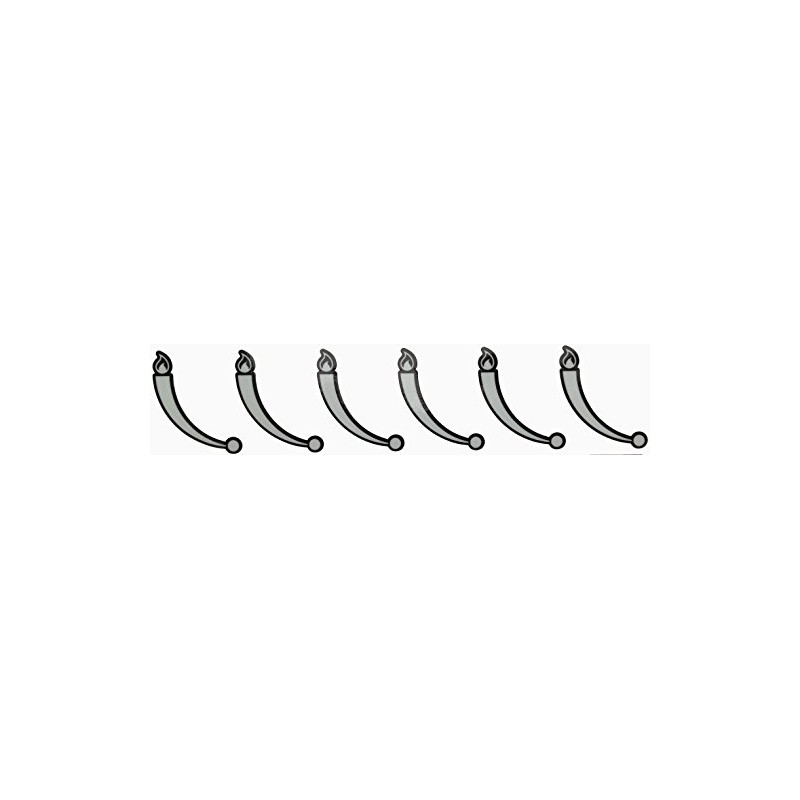 6X Gas Hob Stove Cooker Flame Symbols Decals Indicators Knob