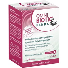OMNi BiOTiC PANDA Baby Probiotic Drops – 3 Billion CFU, 4 Strains – Daily Gut Health Support for Infants – Gluten & Lactose-Free – 28 Servings (8ml)