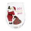 Mud Pie, Santa, 16 oz Christmas Funny Wine Glass
