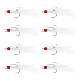 SG Store Pack of 30 Carbon Steel Treble Hooks with Three Claws Anchor Hooks for Freshwater / Saltwater Fishing 6#
