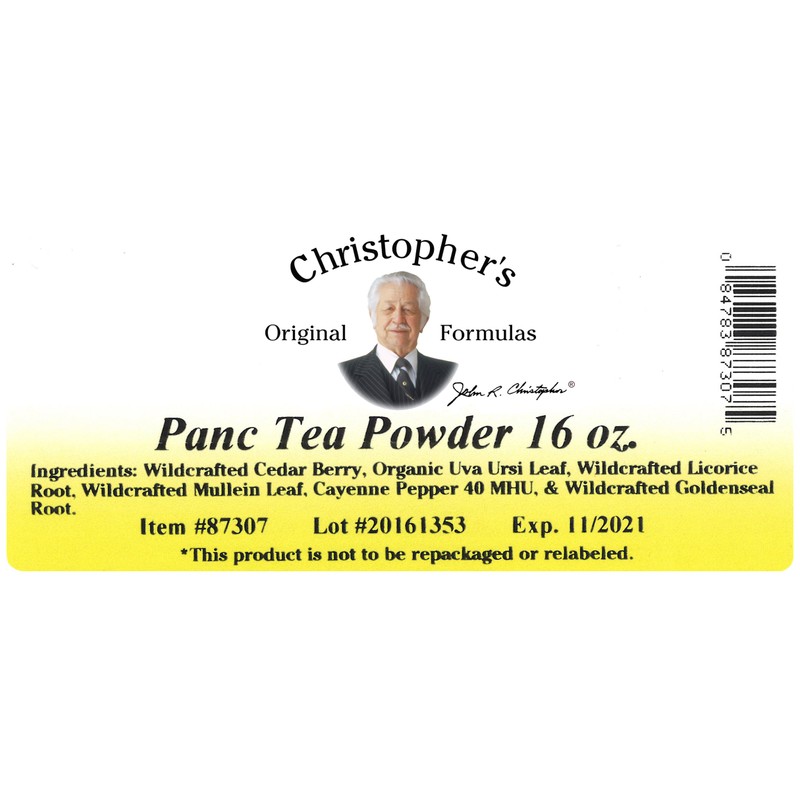 Christopher's Original Formulas Panc Tea Powder 16 OZ