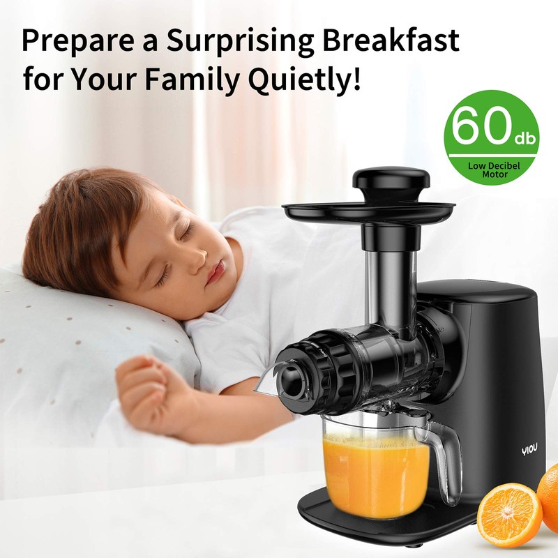 YIOU Juicer Machines, Cold Press Slow Masticating Juicer Easy to