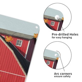 Happy Thanksgiving Metal Tin Sign Farm Truck Sunflower Pumpkin Cow Hello Fall Metal Art Sign Rustic Farmhouse Fall Decor Metal Sign Iron Painting for Front Porch Living Room Bedroom 18x12in