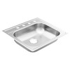 Moen GS201974BQ 2000 Series 25-inch 20 Gauge Drop-in Single Bowl